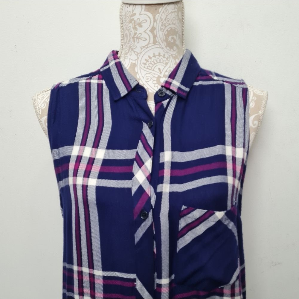 Rails Jordyn Button Down Sleeveless Long Top Shir… - image 3